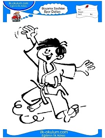 Çocuklar İçin Judo Boyama Sayfaları 